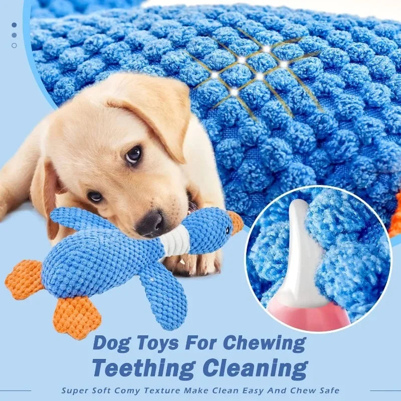 Blue Goose Squeaky Plush Pet Toy