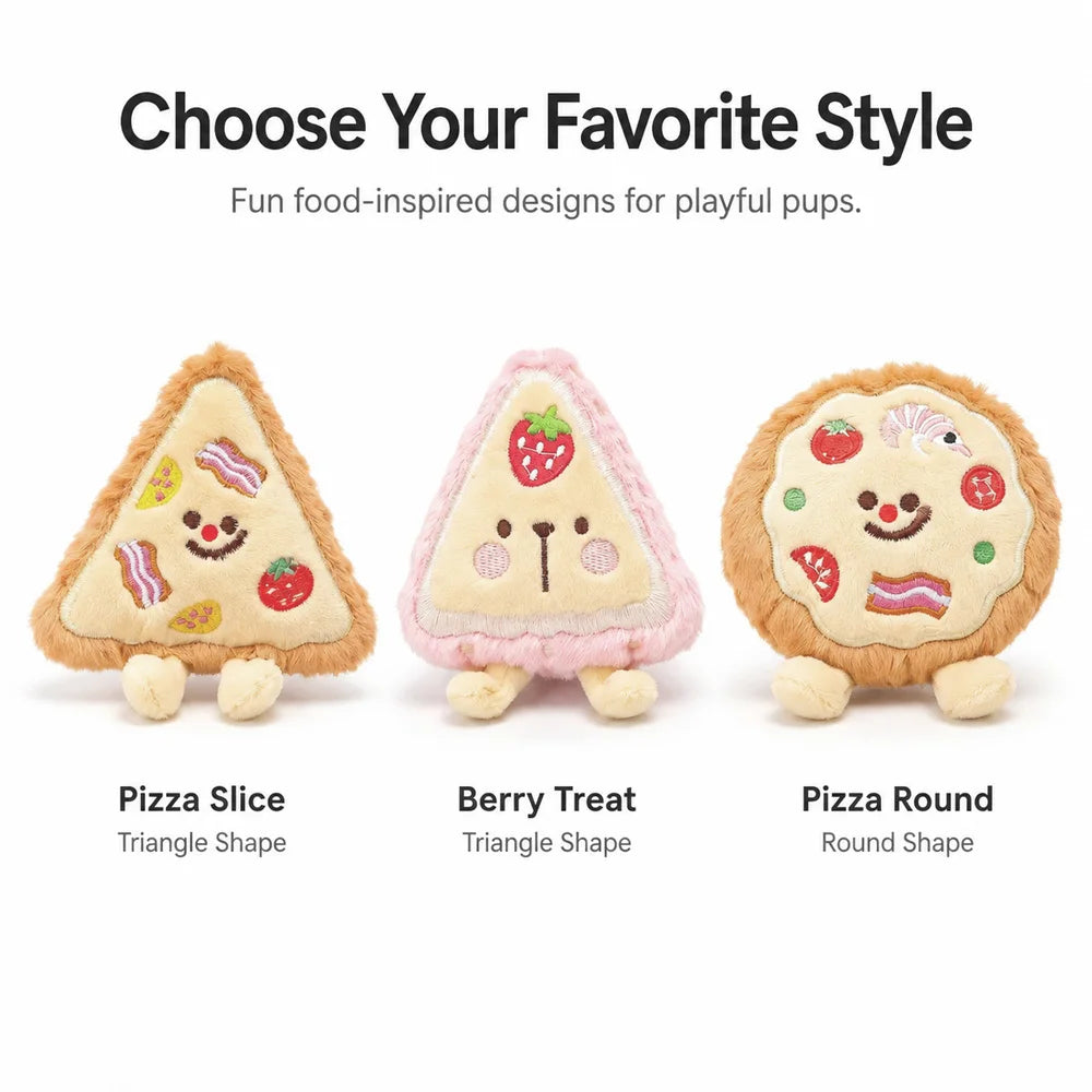 SnackTime Squeaky Plush Dog Toy