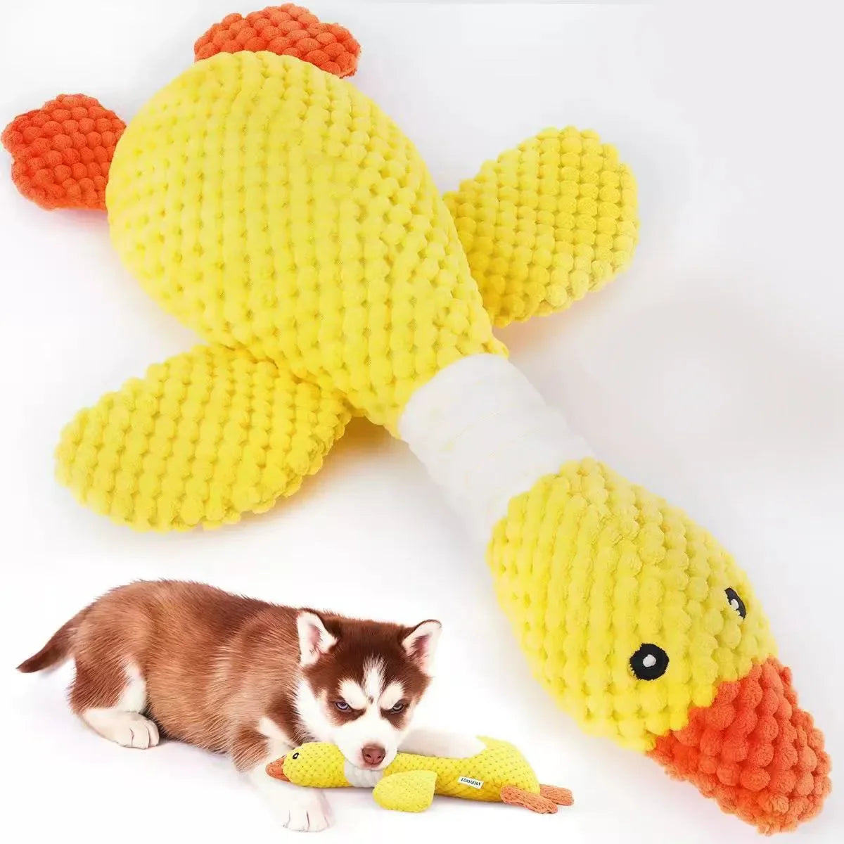Blue Goose Squeaky Plush Pet Toy