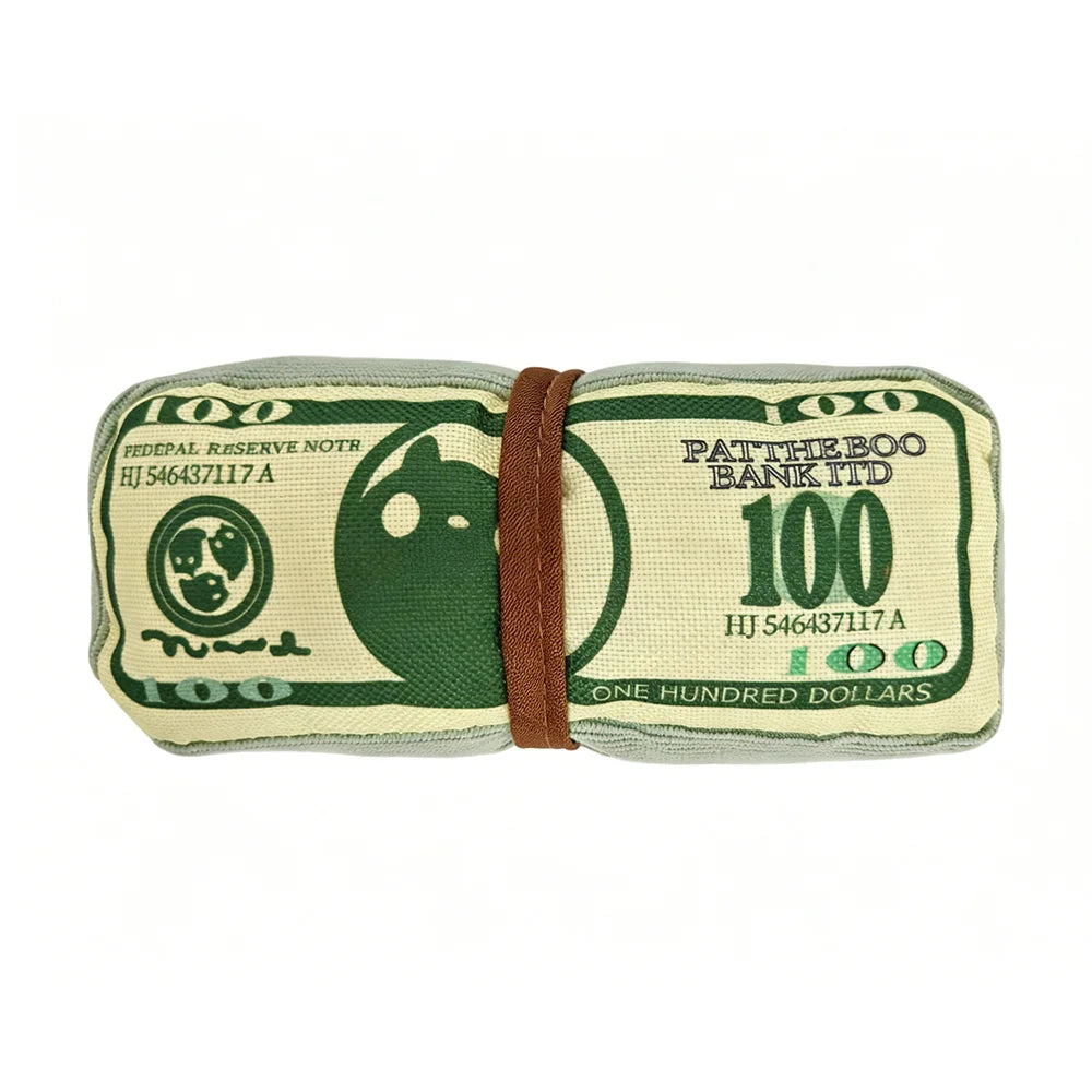 MoneyRoll Squeaky Crinkle Pet Toy