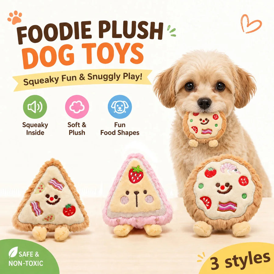 SnackTime Squeaky Plush Dog Toy